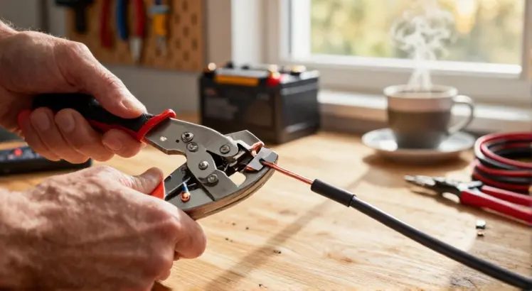 How to crimp a battery cable