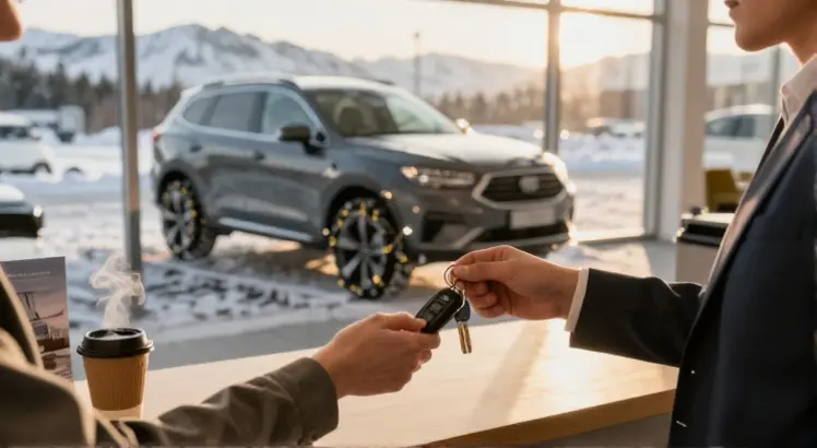 renting a car with snow chains